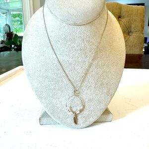 H&M Beaded Dream Catcher Pendant Necklace Gold Tone NWT